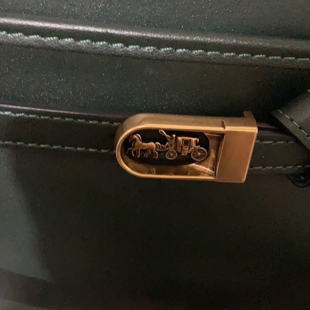 Coach Tate 18 leather. Crossbody Amazon Green leather - Picture 12 of 12